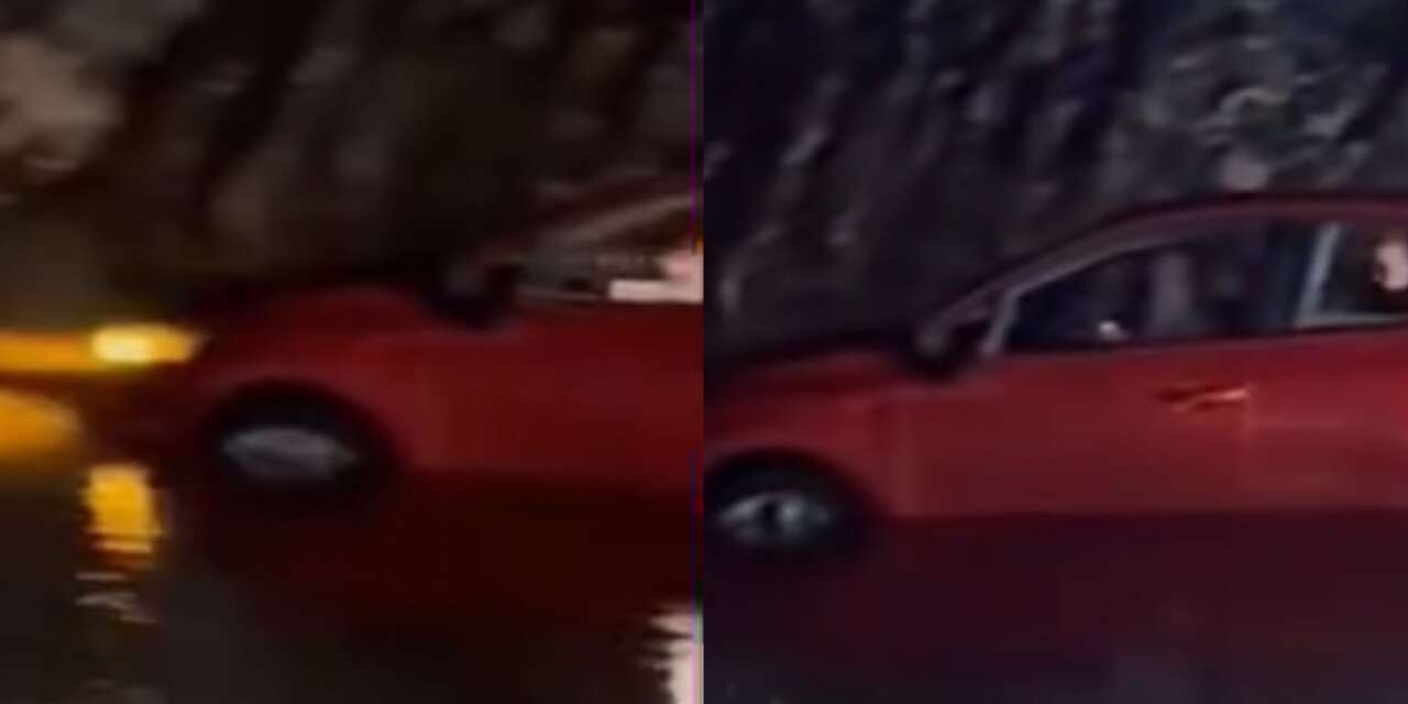 Hakkari-Çukurca Karayolunda su birikintisi nedeniyle araç mahsur kaldı