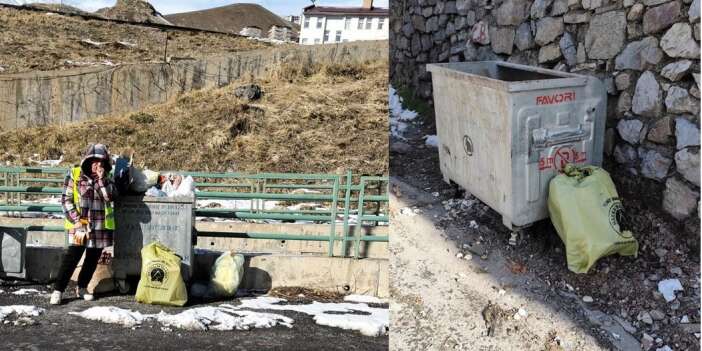 Soğuk havada temizlik mesaisi