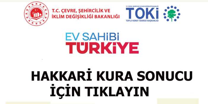 Hakkari Toki kura sonuçları için tıklayın