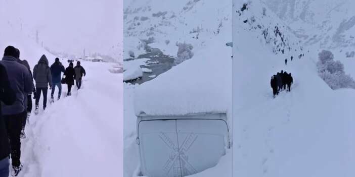 Çığda mahsur kalanları köylüler kurtardı: Çanaklı köyünde insanlık dersi