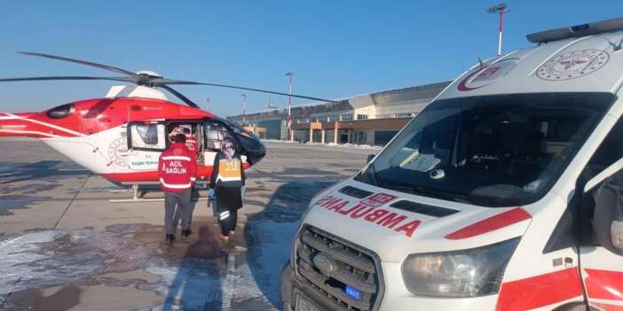 Ambulans helikopter 9 aylık bebek için havalandı