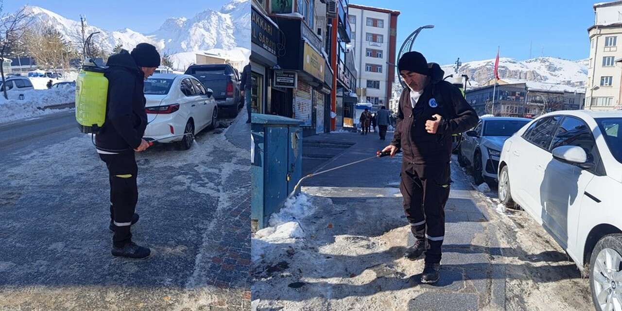 Belediyeden buzlanmaya karşı solüsyon çalışması başlattı