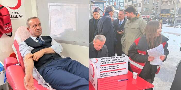 AK Parti Hakkari İl Başkanı Av. Zeydin Kaya’dan kan bağışına destek