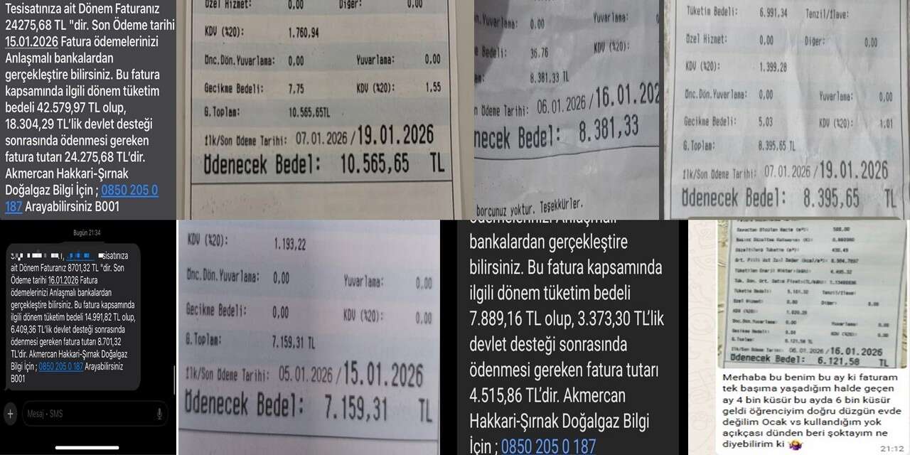 Hakkari’de Doğalgaz faturaları cep yakıyor