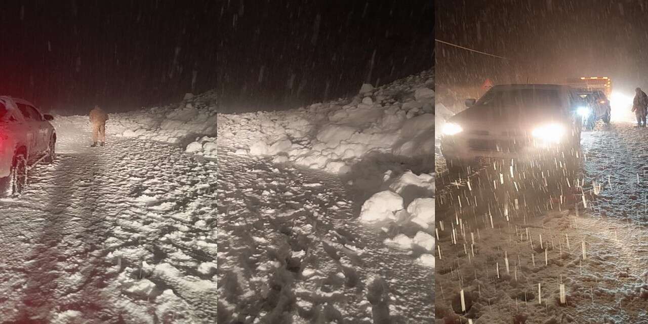 Hakkari Çanaklı köyü tünel mevkiinde çığ düştü