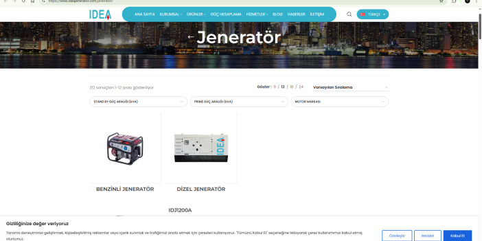 IDEA Jeneratör: Gücünüzün ve Güvenilirliğinizin 2005’ten Beri Adresi