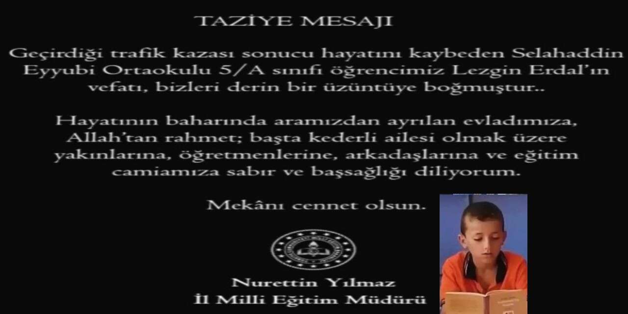 Müdür Yılmaz'dan taziye mesajı