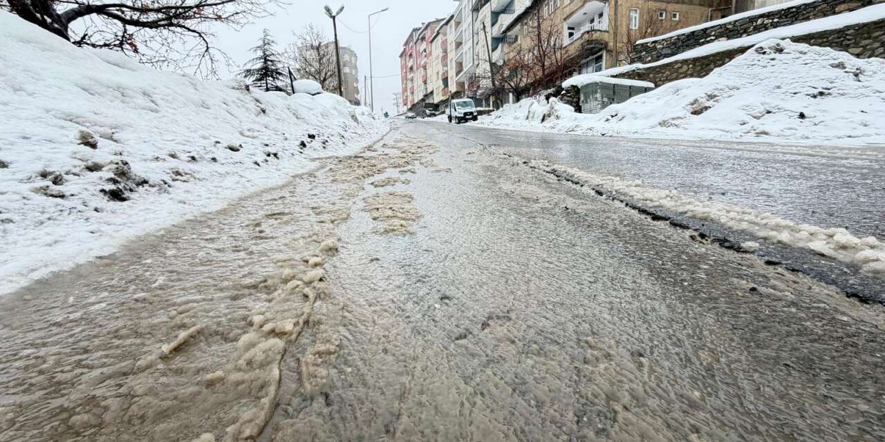 Hakkari’de karlar eriyor