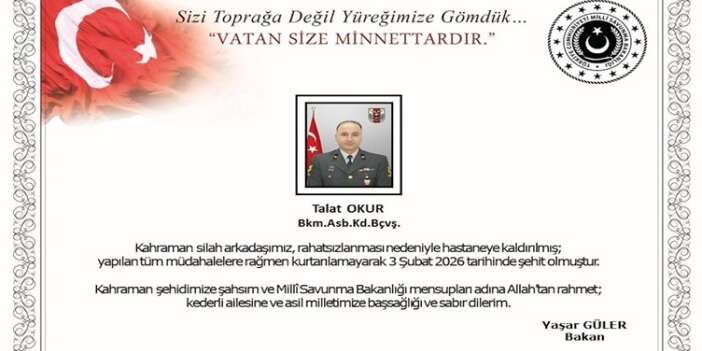 Hakkari'de bir asker şehit oldu