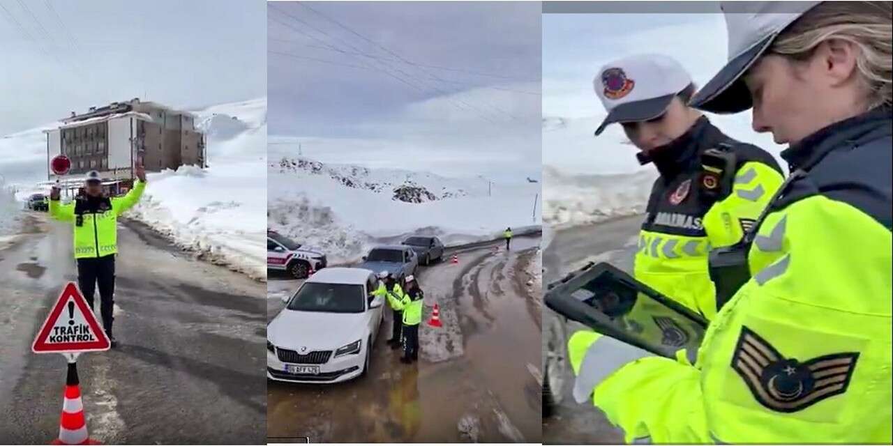 Hakkari’de Drone Destekli Havadan trafik denetimi