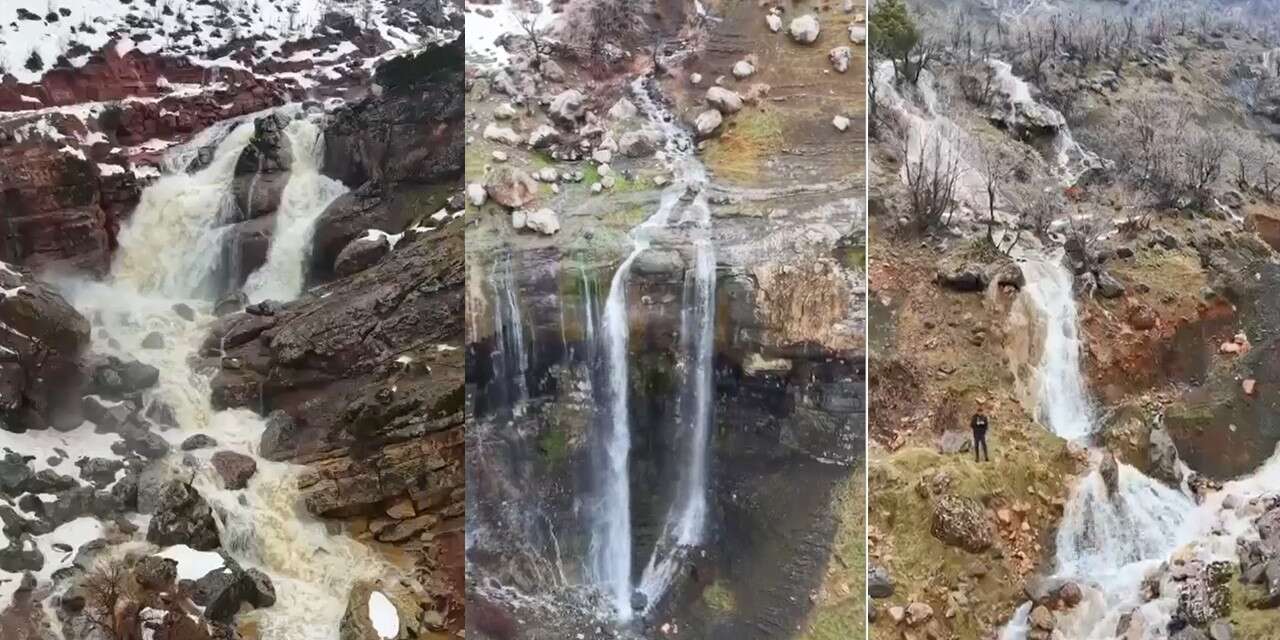 Derecik’te şelaleler yeniden coştu