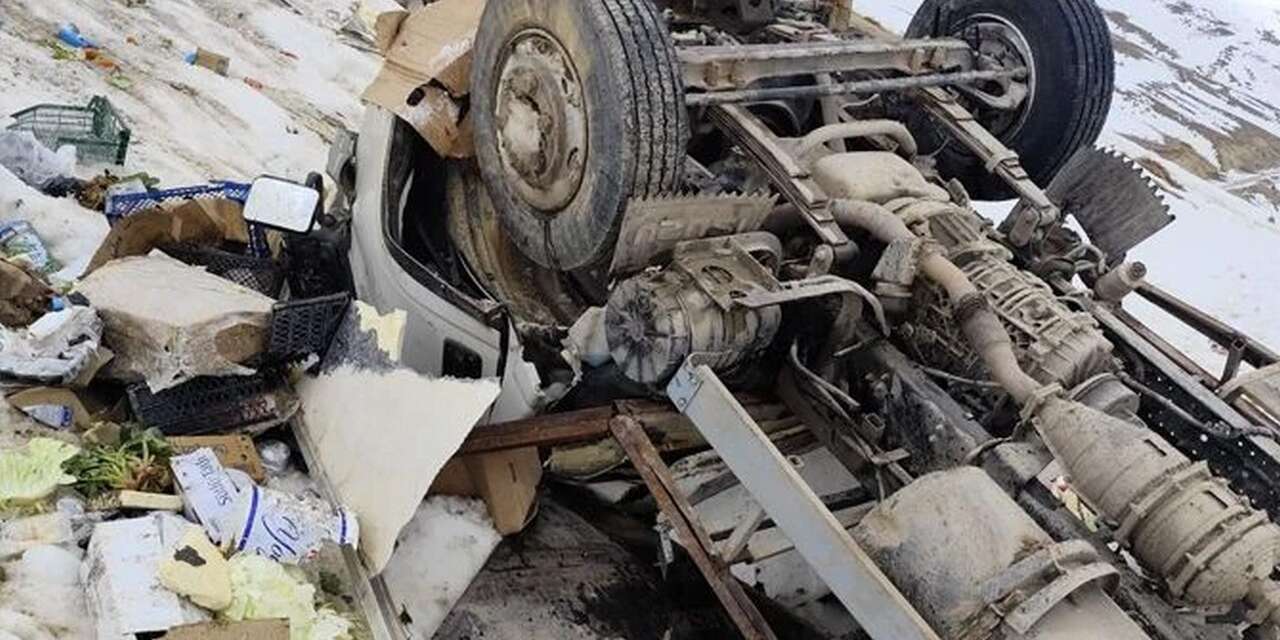 Kamyonet Şarampole Devrildi: 1 yaralı