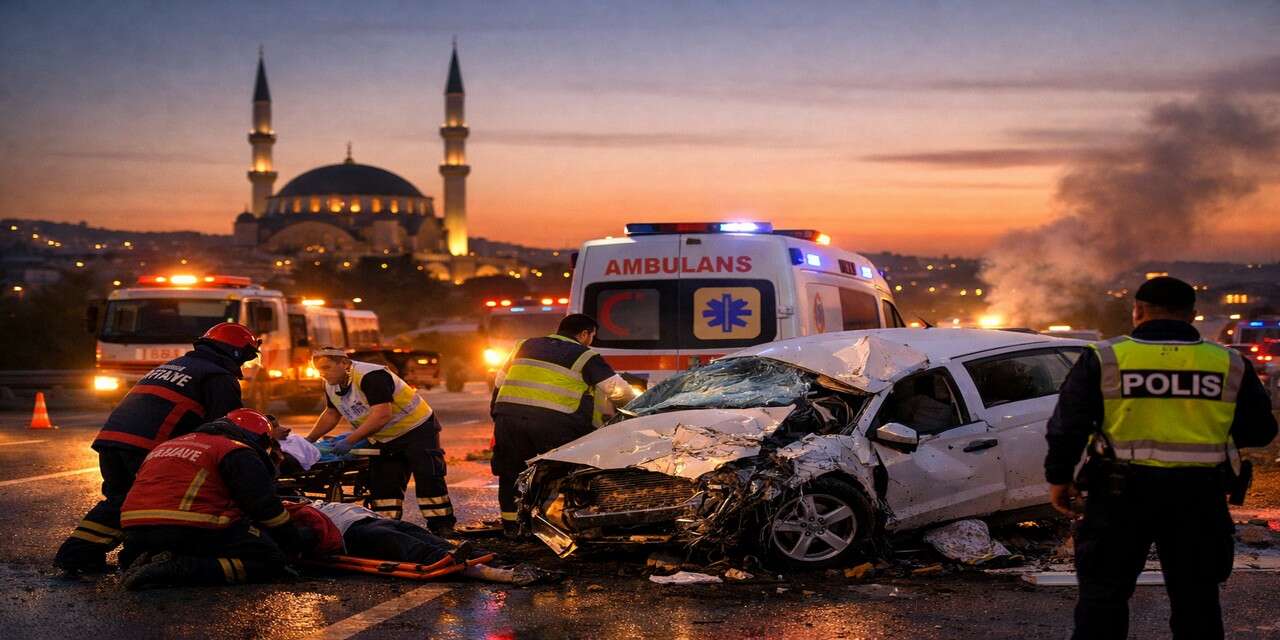 İftara Dakikalar Kala Trafik Kazası 1,ölü,3 Yaralı