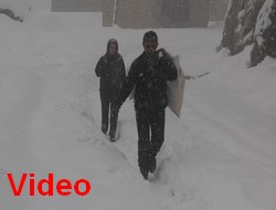 Müzik eşliğinde kar manzaraları