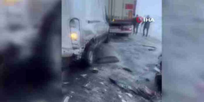 Kar yağışı trafiği felç etti: Zincirleme kaza