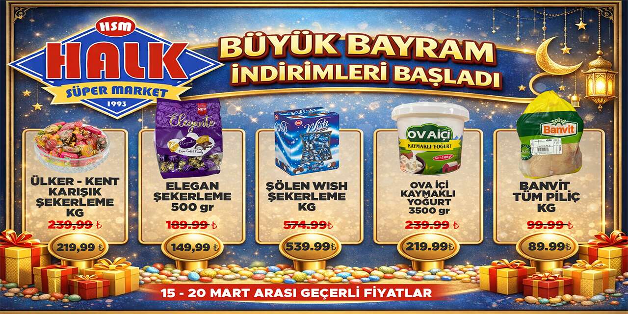 Halk Marketten Bayram İndirimi