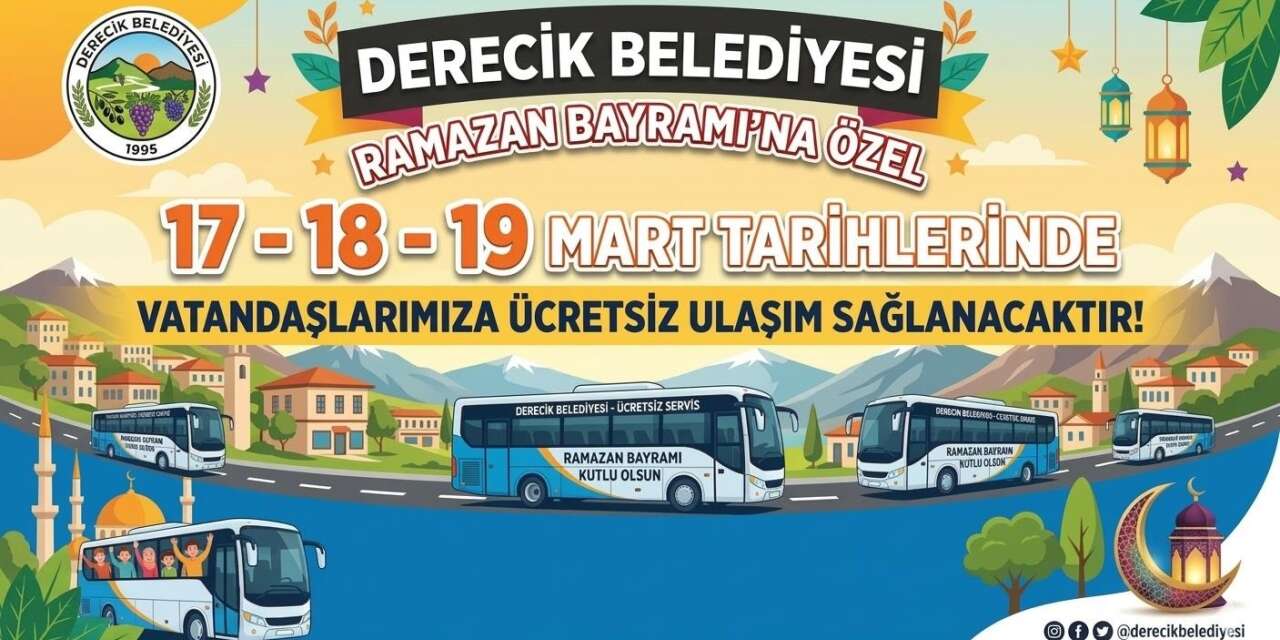 Derecik’te toplu taşıma üç gün ücretsiz