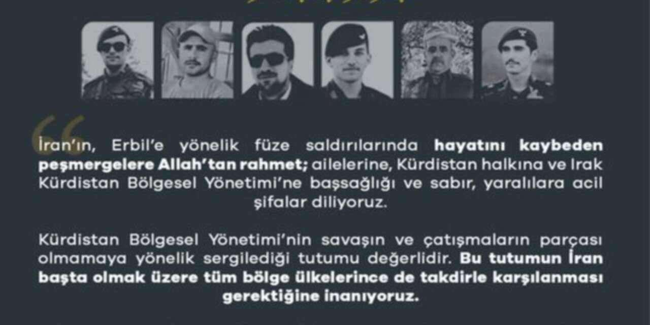 Şehit düşen 6 Peşmerge için açıklama