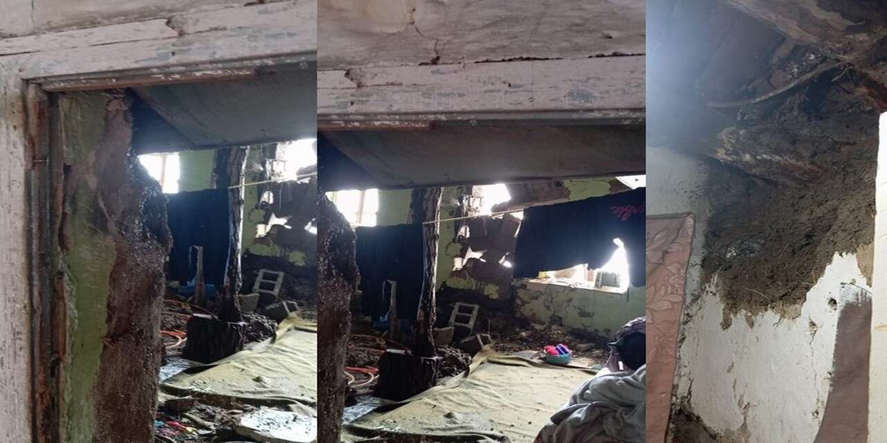 Hakkari'de bir ev çöktü