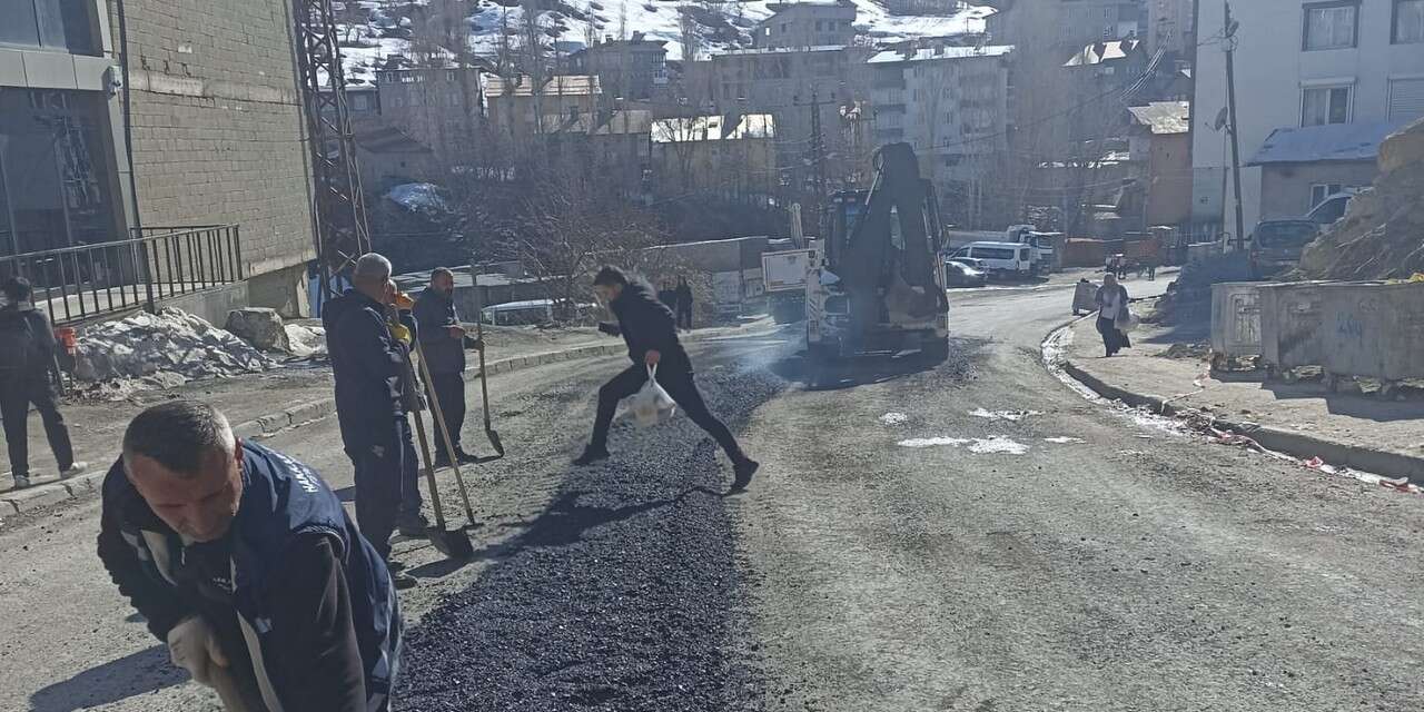Hakkari'de yol bakım ve onarım çalışmaları sürüyor