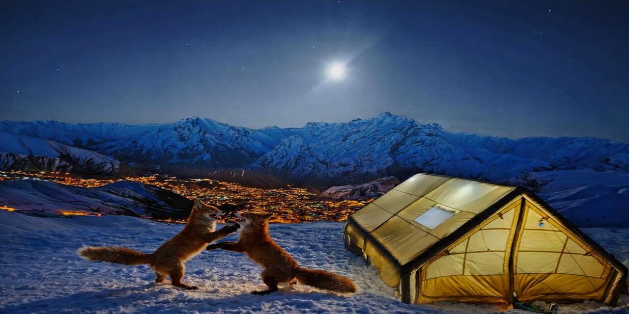 Hakkari’de masalsı anlar: Tilkiler sahne aldı