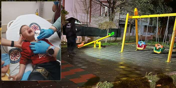 Parkta oynayan çocuk ölümden döndü