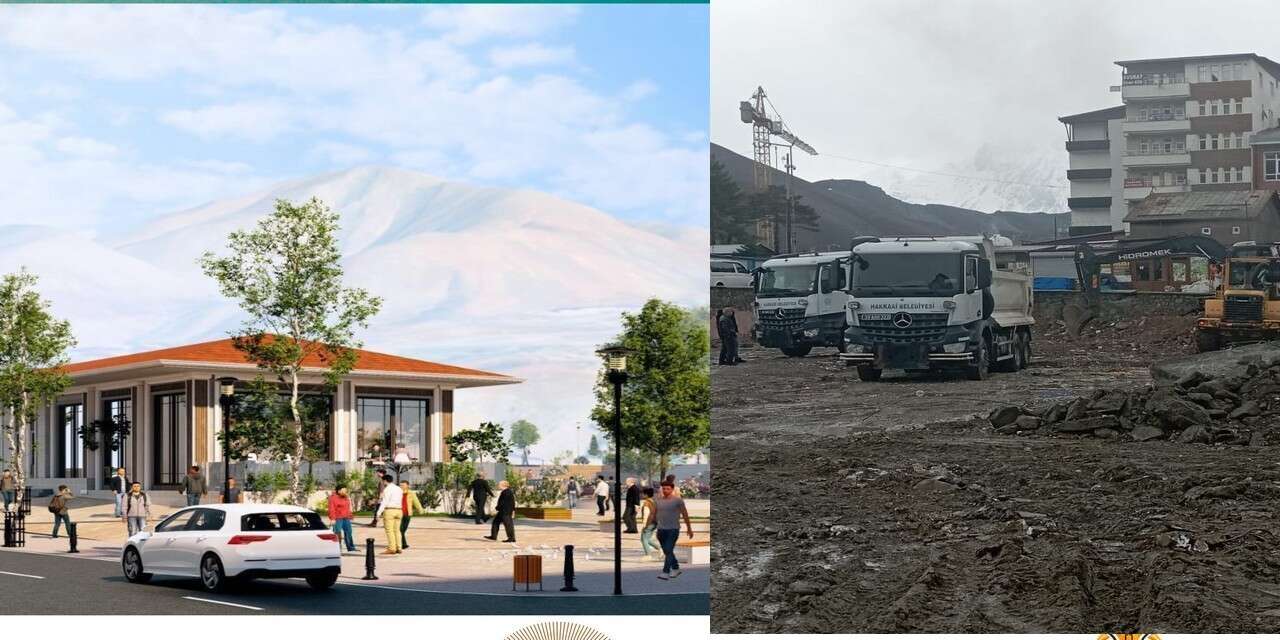 Hakkari'de kent meydanı çalışmaları start aldı