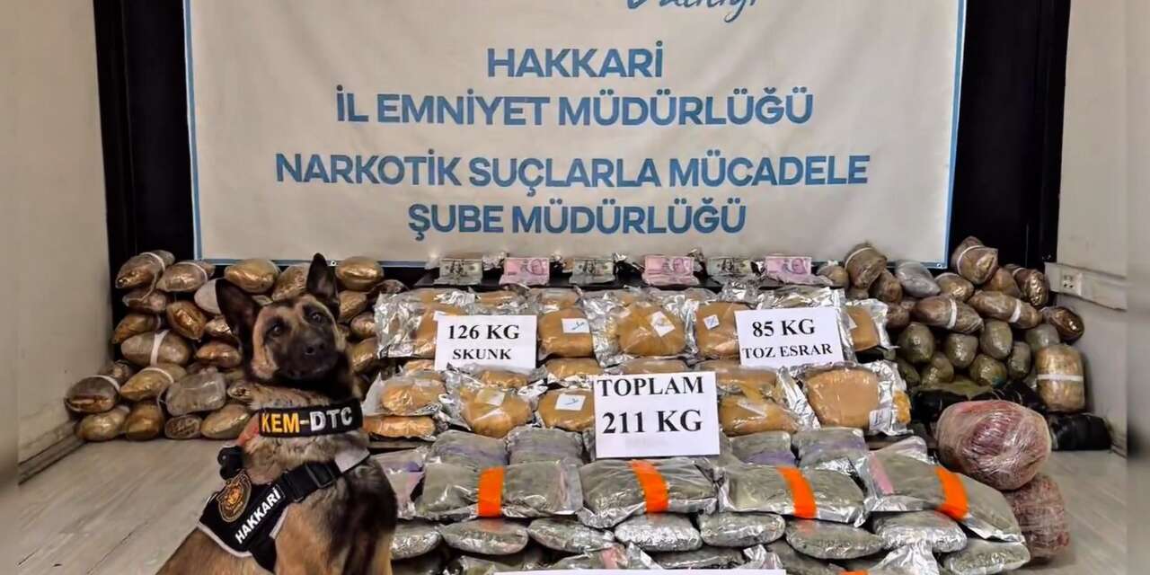 Yüksekova’da 211 kilo uyuşturucu ele geçirildi