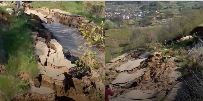 Toprak kayması paniğe neden oldu