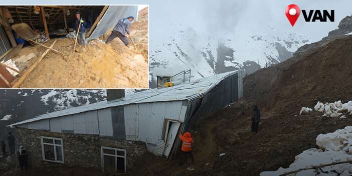 Van’da korku dolu gece: Heyelan evi bastı