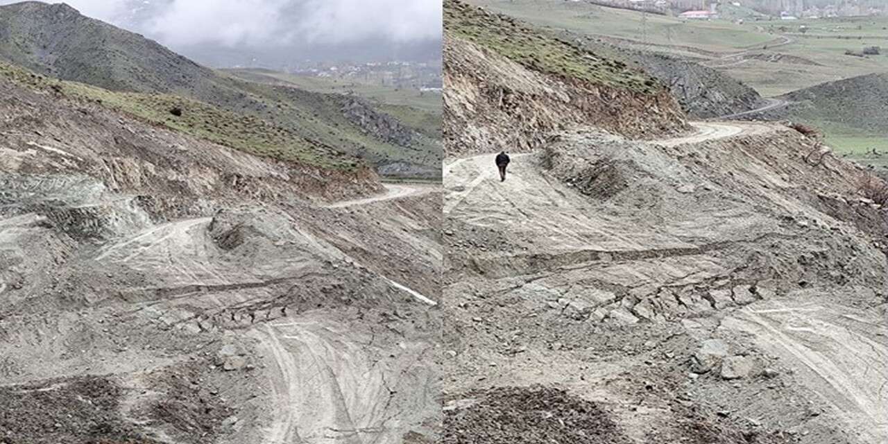 Hakkari-Van karayolu yine çöktü