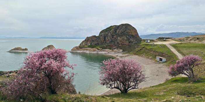 Van Gölü’nde bahar manzarası fotoğrafçıları büyülüyor