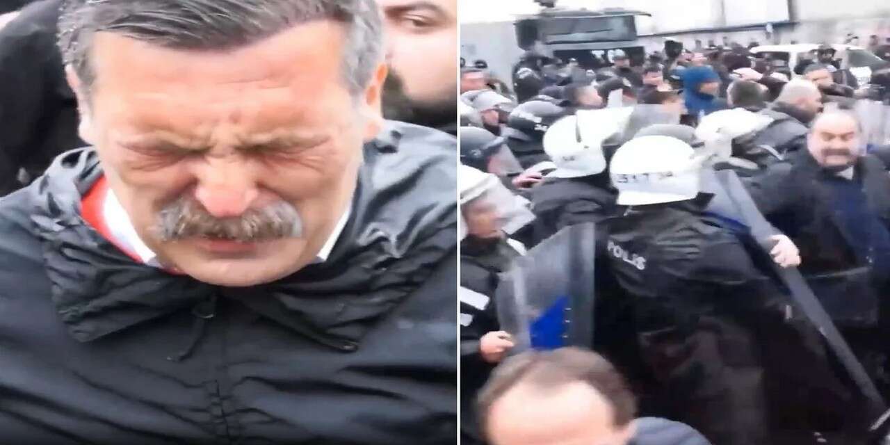 İzinsiz yürüyüşe polis müdahale etti