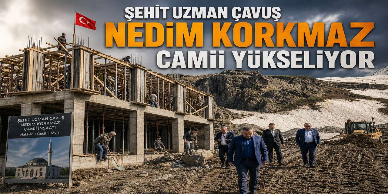 Şehit Uzman Çavuş Korkmaz Camii inşaatı sürüyor