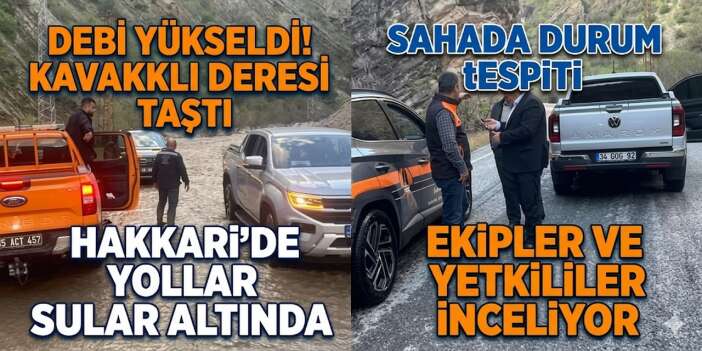 Kavaklı Deresi taştı: Yol sular altında