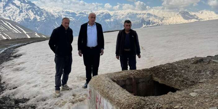 Berçelan yaylası’nda su hattı arızası