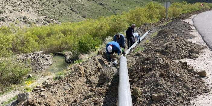 Esendere’de sel sonrası su hattı onarıldı