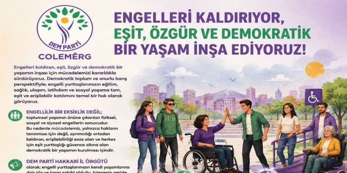 Hakkari DEM Parti’den engelsiz yaşam açıklaması