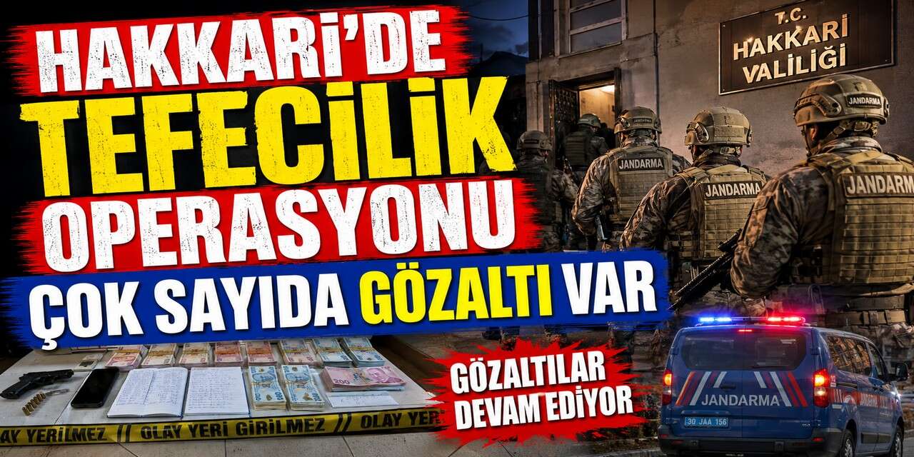 Hakkari'de tefecilik operasyonu çok sayıda gözaltı var