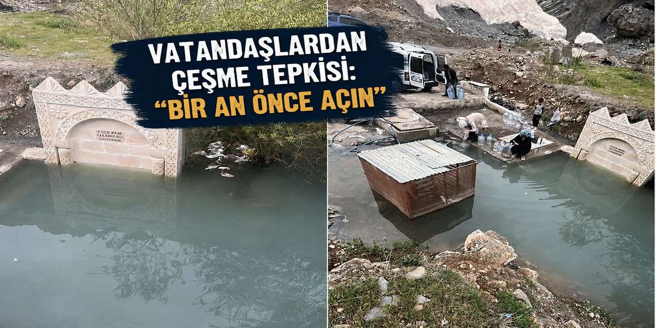 Sümbül Dağı altındaki çeşme günlerdir açılmayı bekliyor