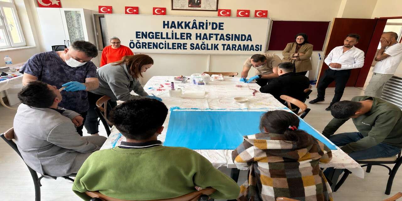 Hakkâri’de Engelliler Haftasında öğrencilere sağlık taraması