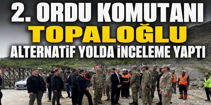2. Ordu Komutanı Topaloğlu Hakkari-Van Yolundaki çalışmaları inceledi