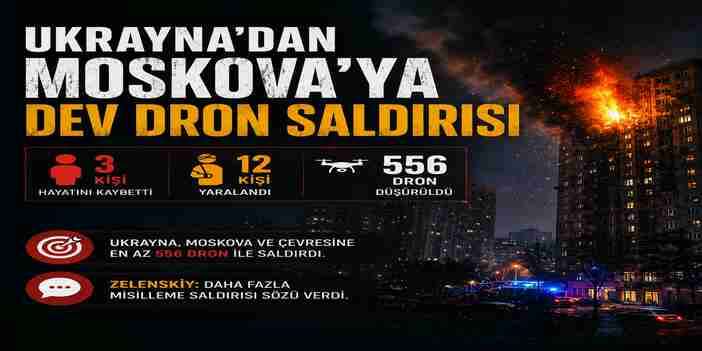 Ukrayna’dan Moskova’ya dev dron saldırısı