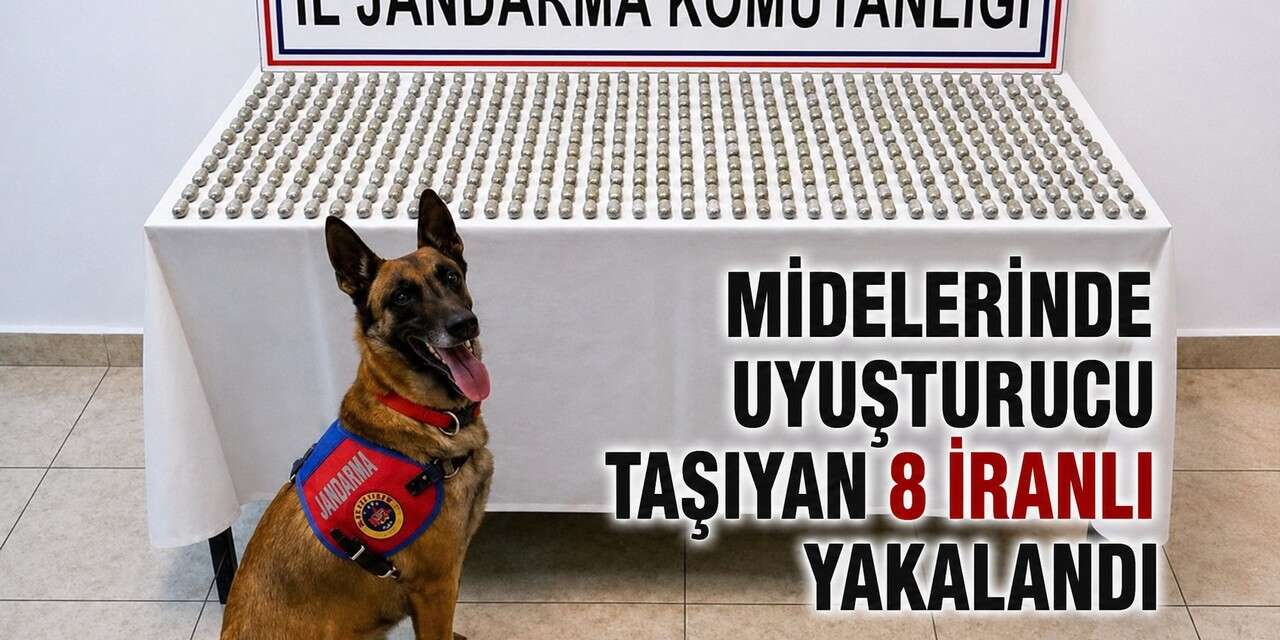 Midelerinde uyuşturucu taşıyan 8 İranlı yakalandı