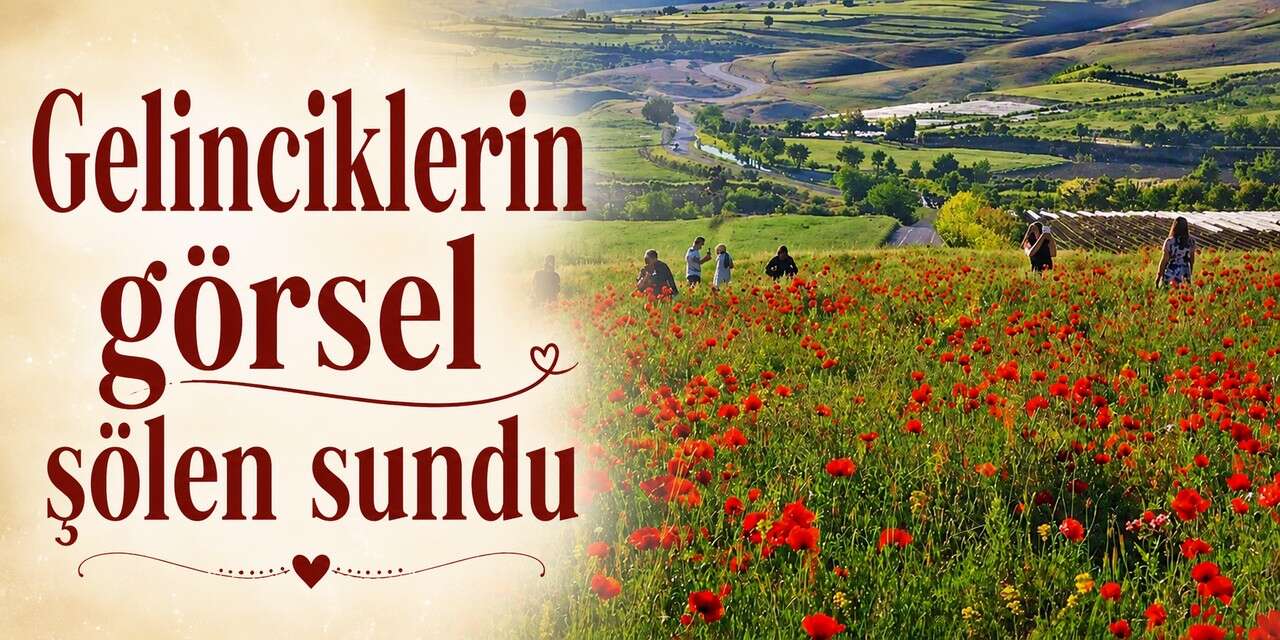 Baharın gelişiyle gelincikler ovayı kırmızıya boyadı