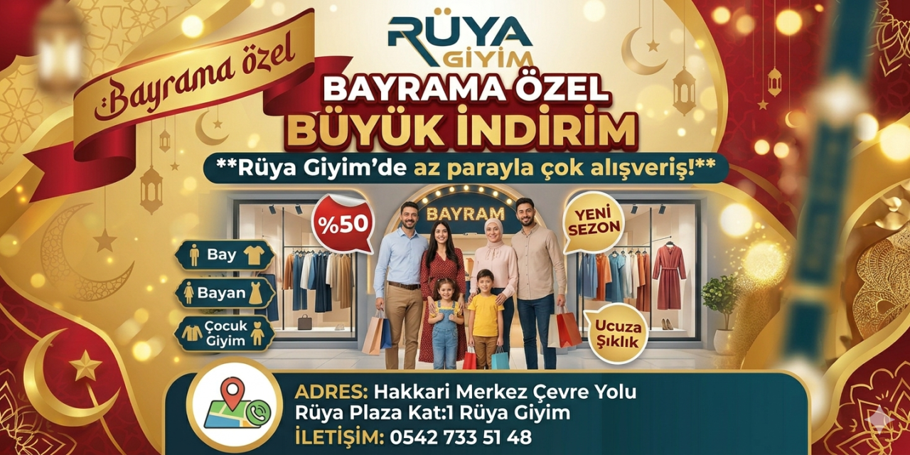 Bayrama Özel Büyük İndirim Rüya Giyim’de az parayla çok alışveriş!