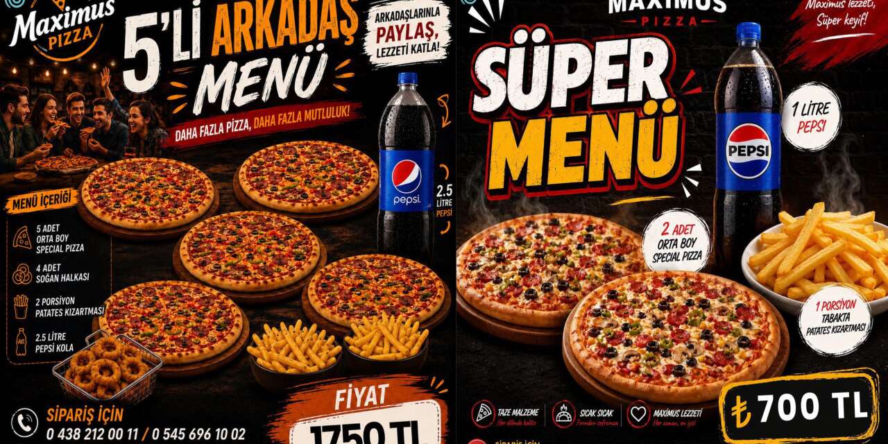 Maximus Pizza’da Lezzet Dolu Seçenekler