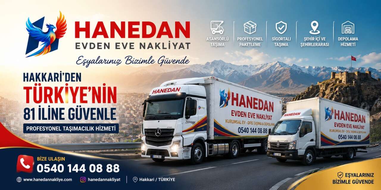 Hakkari’de tayin döneminin güvenilir nakliyat Firması: HANEDAN EVDEN EVE NAKLİYAT