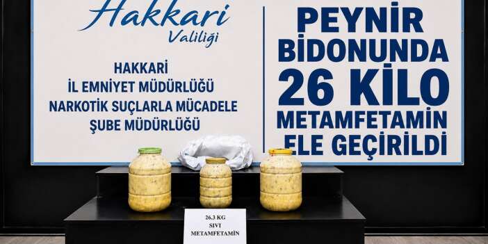 Peynir bidonundan uyuşturucu çıktı