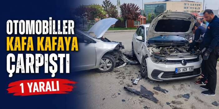 Otomobiller çarpıştı 1 yaralı